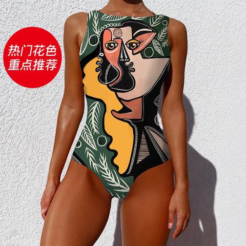 Swimsuits with Sexy Print, One Piece Swimwear for Women