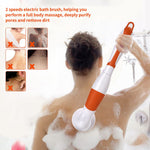 Long Handle Waterproof Electric Bath Brush and Massager