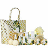 15pcs Vanilla Fragrance Spa Set in Weaved Gift Basket