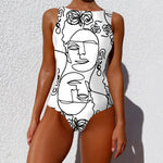 Surfing Swimsuits with Sexy Print One Piece Bathing Suit