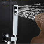 Rain and Waterfall Shower Set with Modern Thermostatic Mixer